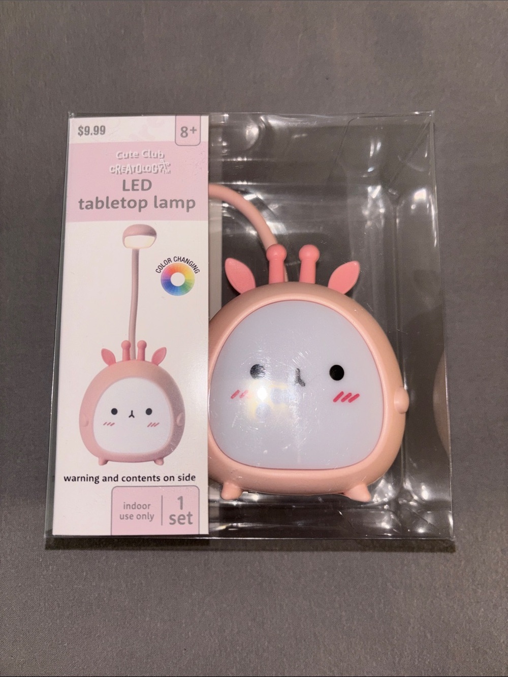 LED Tabletop Lamp - Colorchanging Pink Animal
